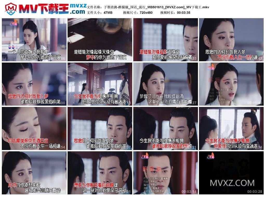 子墨清漓-醉朦胧_国语_流行_MB501613